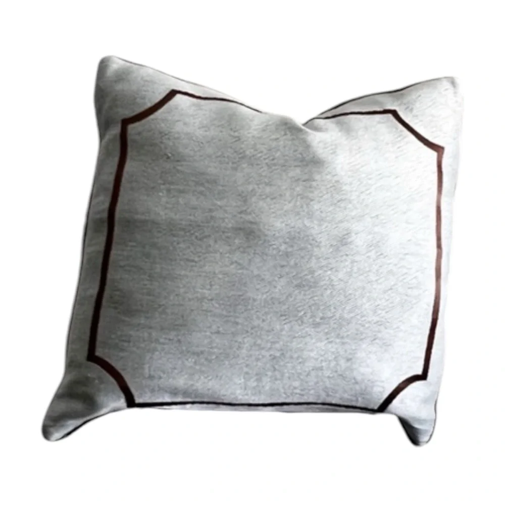 RESTORATION HARDWARE Blue Linen Cotton Silk Throw Pillow Case Only Decorative
